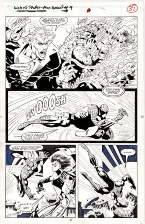 Web of Spider-Man Annual #9 Page 14 by Chris Marrinan sold for $385. Click here to get your original art appraised.