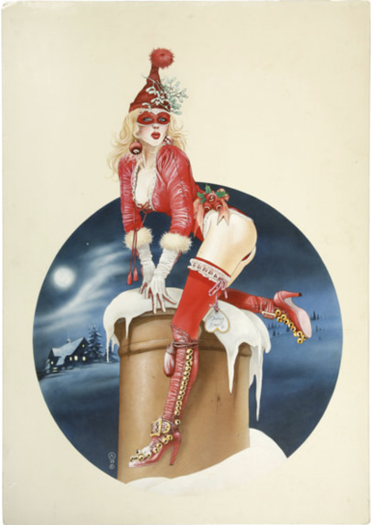 Christmas Siren Pin-up Illustration by Chris Achilleos sold for $2,030. Click here to get your original art appraised.