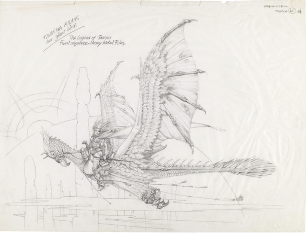 Heavy Metal Taarna Preliminary Sketch by Chris Achilleos sold for $410. Click here to get your original art appraised.