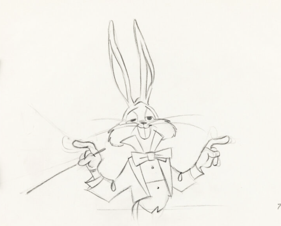 Baton Bugs Bunny Layout Drawing by Chuck Jones sold for $3,360. Click here to get your original art appraised.