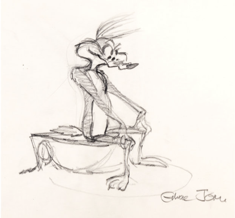 Early Wile E. Coyote Concept Sketch by Chuck Jones sold for $9,560. Click here to get your original art appraised.