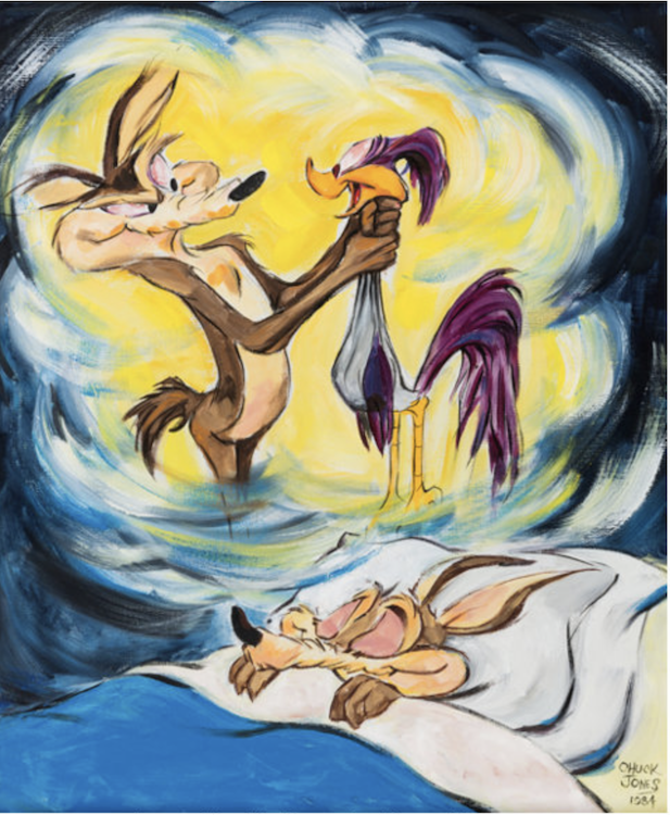 The Dream Wile E. Coyote and Road Runner by Chuck Jones sold for $24,000. Click here to get your original art appraised.