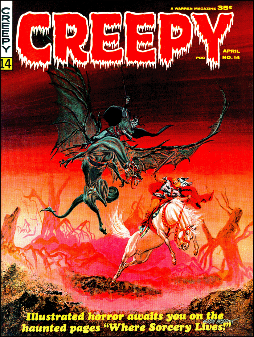 His next major comic book work was on a vampire story at Warren's magazine title, Creepy #14. Click for value