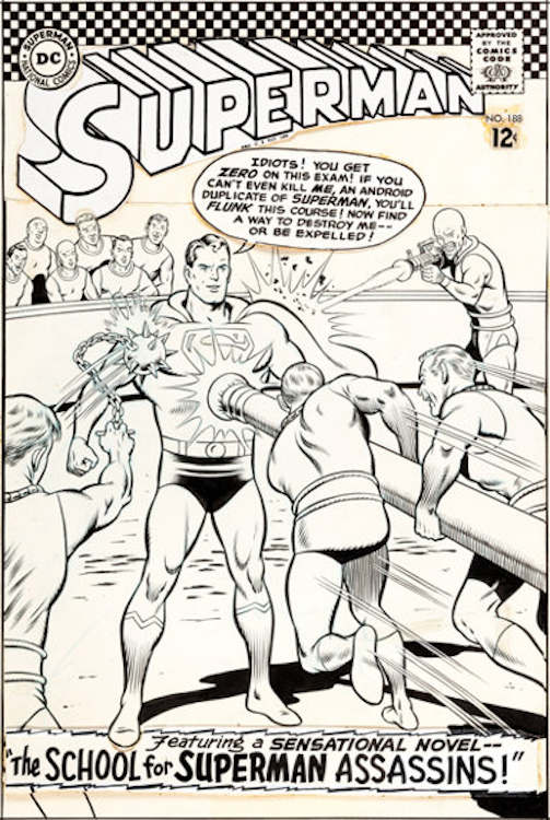 Superman #188 Cover Art by Curt Swan sold for $38,240. Click here to get your original art appraised.