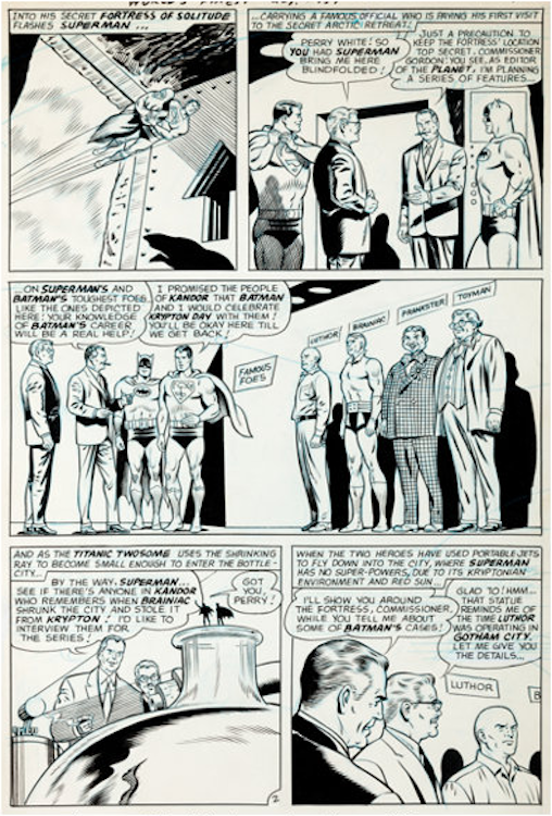World's Finest Comics #159 Page 2 by Curt Swan sold for $5,380. Click here to get your original art appraised.