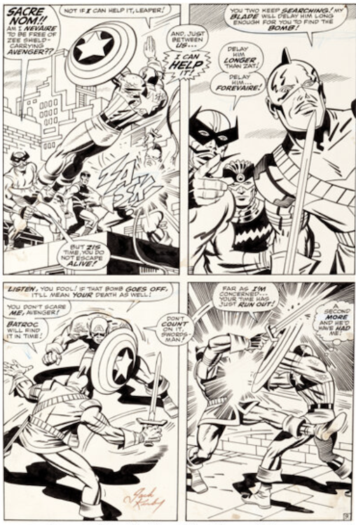 Captain America #105 Page 9 by Dan Adkins sold for $8,365. Click here to get your original art appraised.
