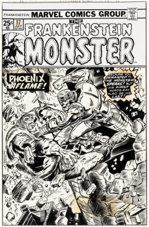 Frankenstein #17 Cover Art by Dan Adkins sold for $7,800. Click here to get your original art appraised.
