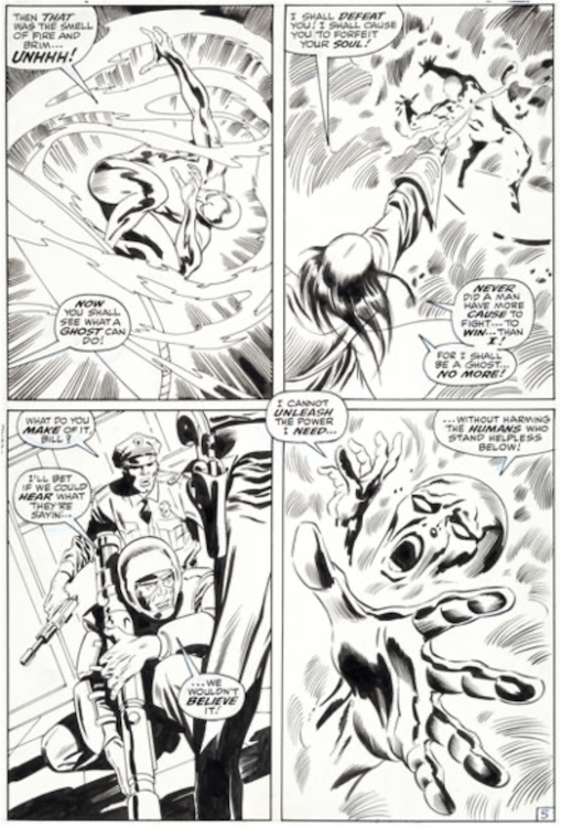 Silver Surfer #9 Page 5 by Dan Adkins sold for $8,960. Click here to get your original art appraised.