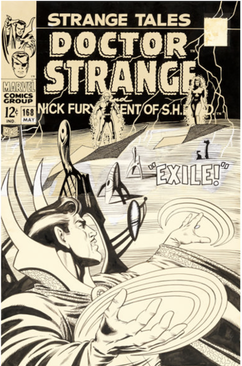 Strange Tales #168 Cover Art by Dan Adkins sold for $27,600. Click here to get your original art appraised.