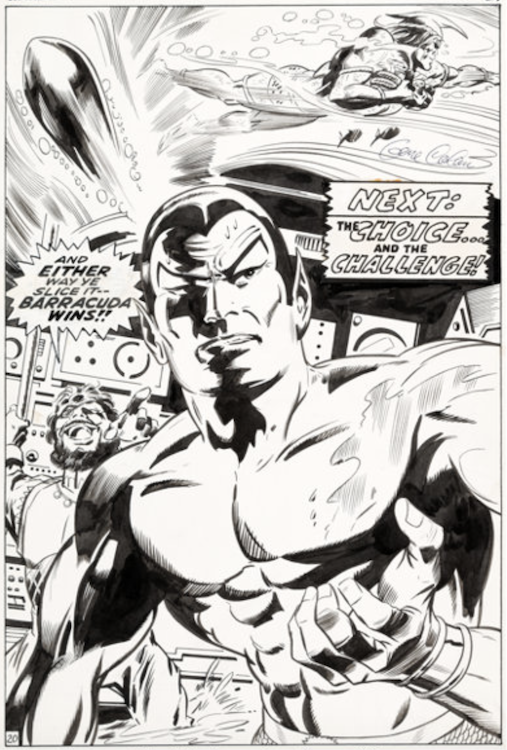 Sub-Mariner Splash Page 20 by Dan Adkins sold for $4,320. Click here to get your original art appraised.