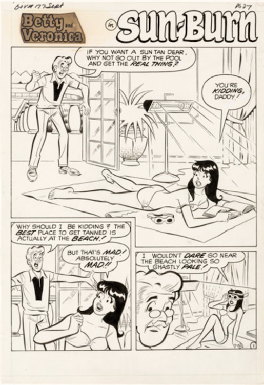Archie's Girls Better & Veronica #177 Complete 5-Page Story by Dan Decarlo sold for $4,800. Click here to get your original art appraised.