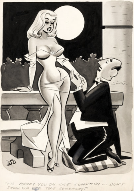 Zip July 1969 Gag Illustration by Dan Decarlo sold for $6,600. Click here to get your origin art appraised.