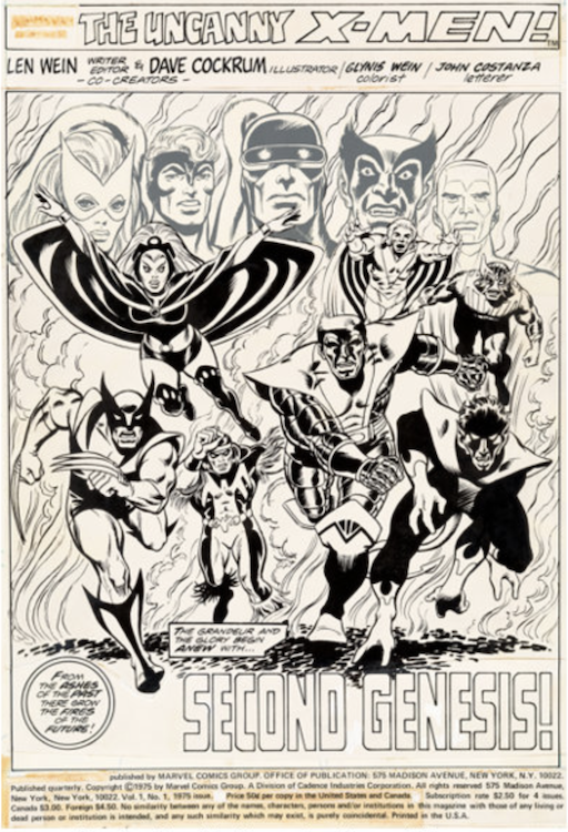 Giant-Size X-Men #1 Splash Page 1 by Dave Cockrum sold for $21,000. Click here to get your original art appraised.