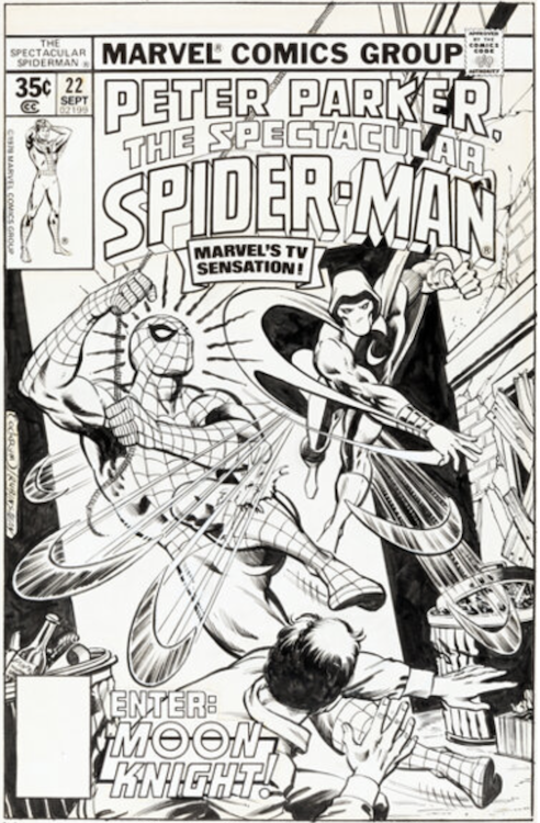 Spectacular Spider-Man #22 Cover Art by Dave Cockrum sold for $38,400. Click here to get your original art appraised.