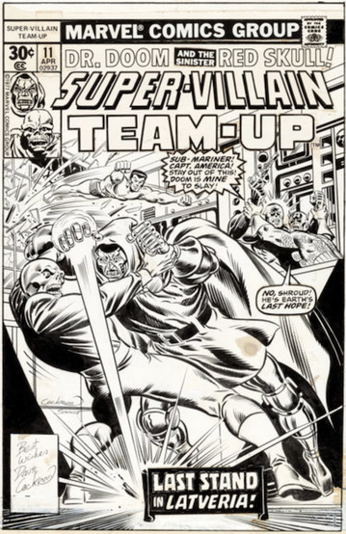 Super Villain Team-Up #11 Cover Art by Dave Cockburn sold for $28,800. Click here to get your original art appraised.