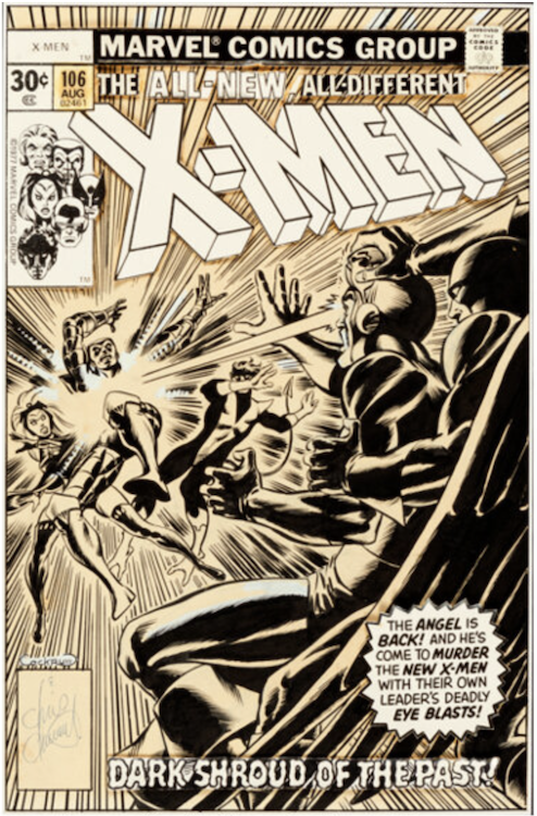 X-Men #106 Cover Art by Dave Cockrum sold for $144,000. Click here to get your original art appraised.