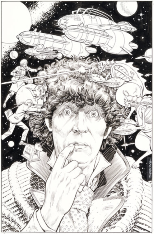 Doctor Who #1 Back Cover Art by Dave Gibbons sold for $8,100. Click here to get your original art appraised.