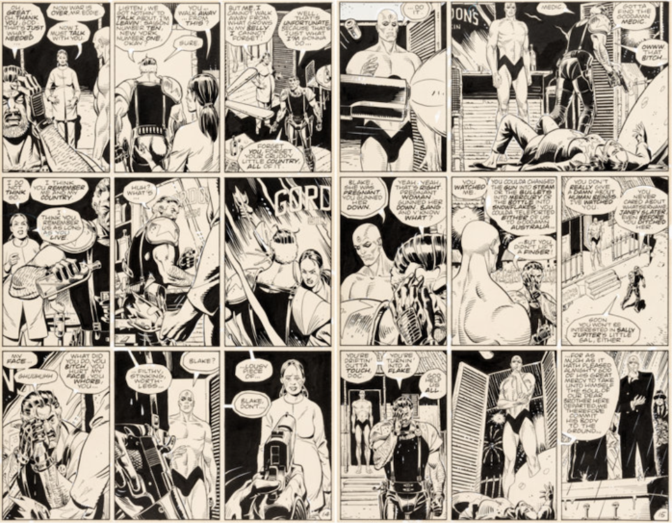 Watchmen #2 Page 14-15 by Dave Gibbons sold for $60,000. Click here to get your original art appraised.