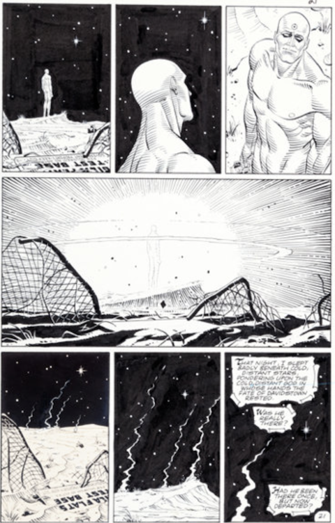 Watchmen #3 Page 21 by Dave Gibbons sold for $13,145. Click here to get your original art appraised.