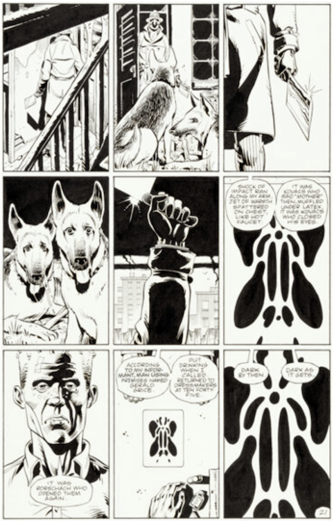 Watchmen #6 Page 21 by Dave Gibbons sold for $66,000. Click here to get your original art appraised.
