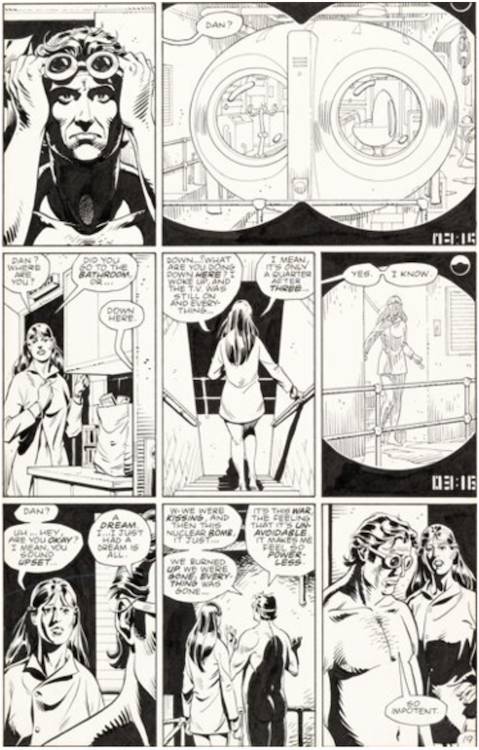 Watchmen #7 Page 19 by Dave Gibbons sold for $42,000. Click here to get your original art appraised.