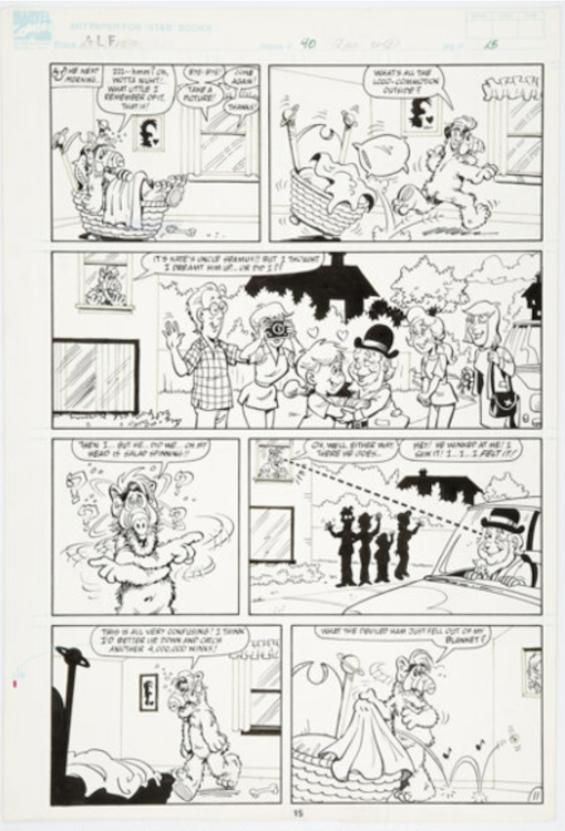 ALF #40 Page 11 by Dave Manak sold for $90. Click here to get your original art appraised.