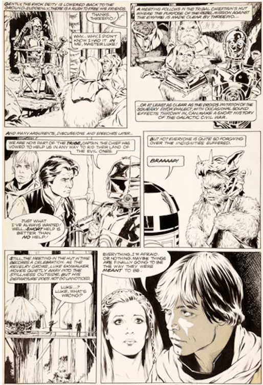 Return of the Jedi #4 Page 15 by Dave Stevens sold for $20,400. Click here to get your original art appraised.