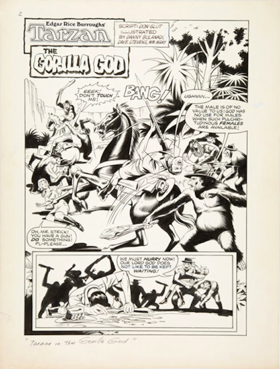 Tarzan Weekly #12 Page 2 by Dave Stevens sold for $900. Click here to get your original art appraised.