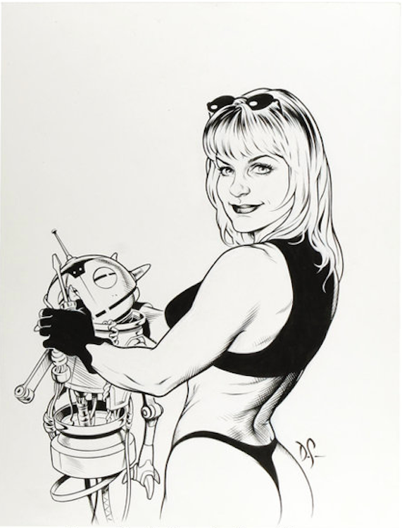 The Blonde Avenger Illustration by Dave Stevens sold for $4,480. Click here to get your original art appraised.