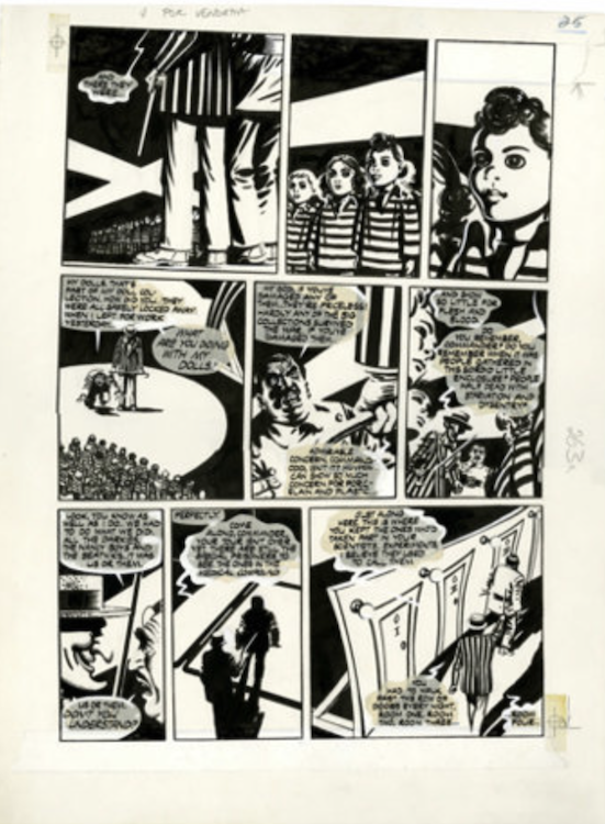 V for Vendetta Graphic Novel Page 25 by David Lloyd sold for $2,530. Click here to get your original art appraised.