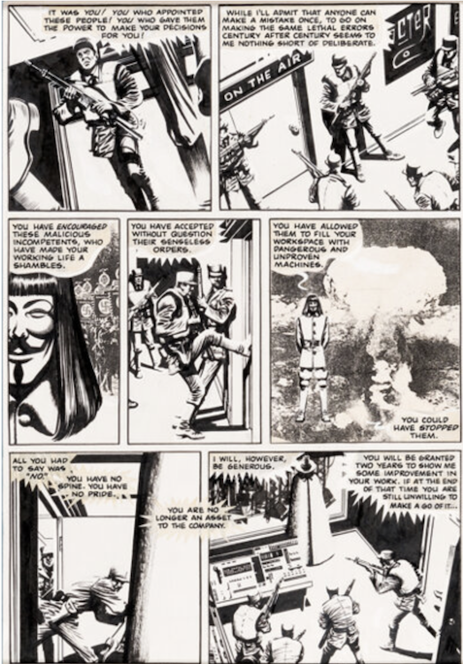 Warrior #16 Page 5 by David Lloyd sold for $48,000. Click here to get your original art appraised.