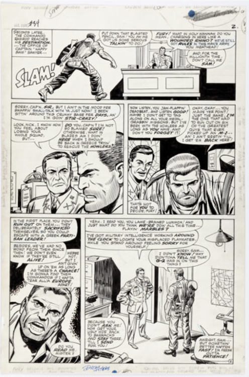 Sgt. Fury and His Howling Commandos #34 Page 2 by Dick Ayers sold for $10,800. Click here to get your original art appraised.