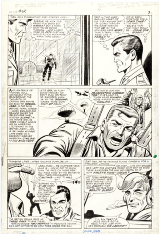 Sgt. Fury and His Howling Commandos #34 Page 3 by Dick Ayers sold for $7,800. Click here to get your original art appraised.