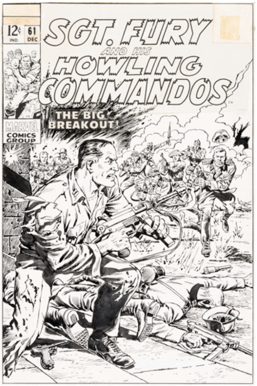 Sgt. Fury and His Howling Commandos #61 Cover Art by Dick Ayers sold for $9,560. Click here to get your original art appraised.