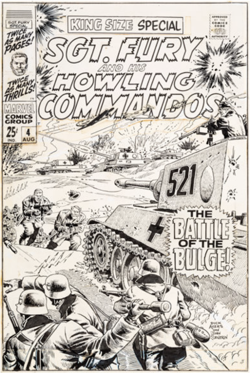 Sgt. Fury and His Howling Commandos Annual #4 Cover Art by Dick Ayers sold for $26,290. Click here to get your original art appraised.