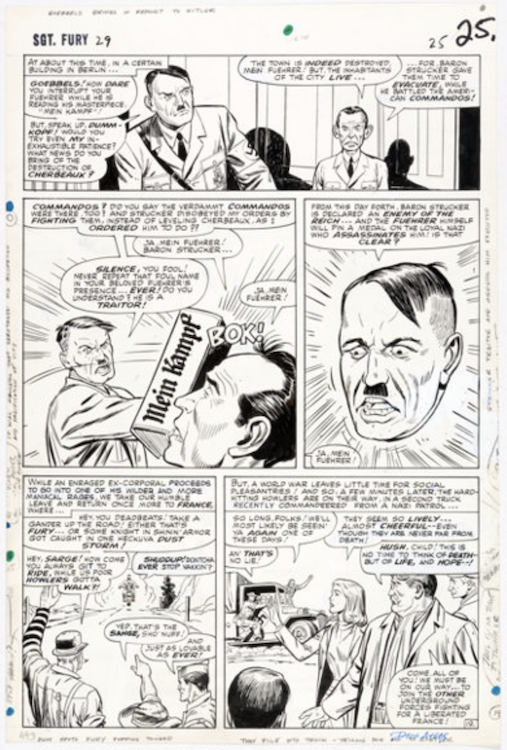 Sgt. Fury and His Howling Commandos #29 Page 19 by Dick Ayers sold for $6,600. Click here to get your original art appraised.