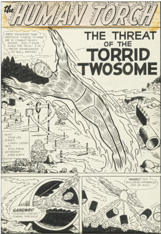 Strange Tales #106 Page 1 by Dick Ayers sold for $15,600. Click here to get your original art appraised.