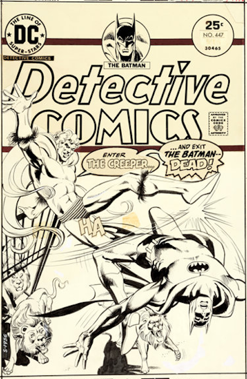 Detective Comics #447 Cover Art by Dick Giordano sold for $14,400. Click here to get your original art appraised.