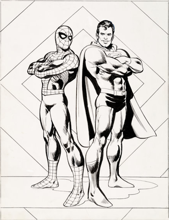 Superman vs. The Amazing Spider-Man Treasury Back Cover Art by Dick Giordano sold for $33,600. Click here to get your original art appraised.