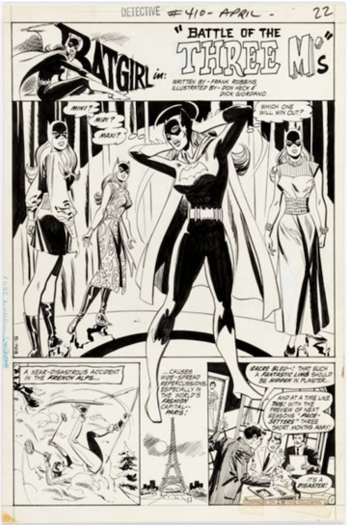 Detective Comics #410 Page 1 by Don Heck sold for $5,500. Click here to get your original art appraised.