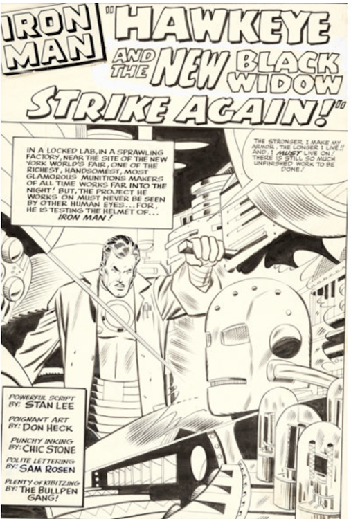 Tales of Suspense #64 Splash Page 1 by Don Heck sold for $15,600. Click here to get your original art appraised.