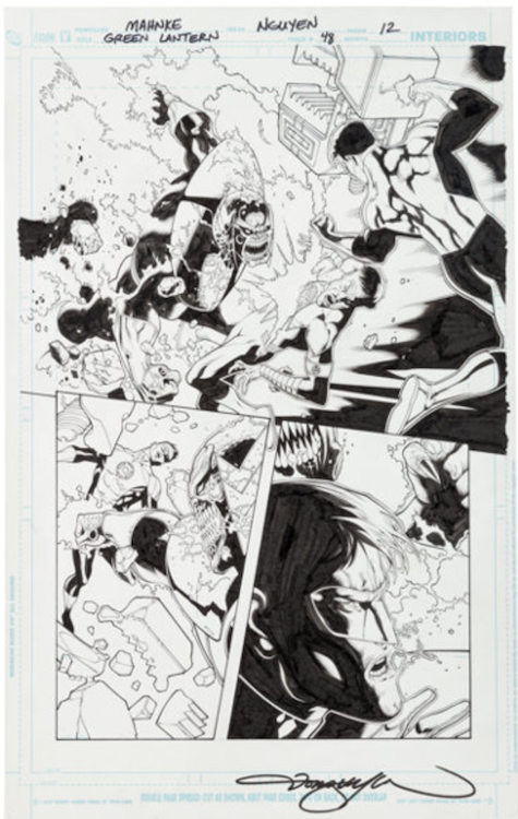 Green Lantern Volume 4 #48 Half Splash Page 12 by Doug Mahnke sold for $100. Click here to get your original art appraised.
