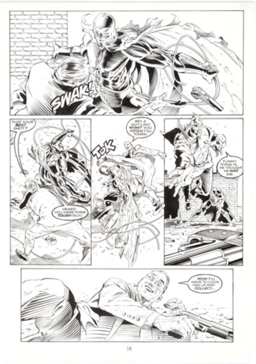 X #1 Page 18 by. Doug Mahnke sold for $85. Click here to get your original art appraised.