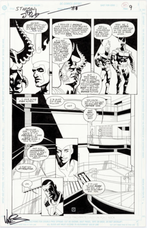Starman #38 Page 9 by Dusty Abell sold for $260. Click here to get your original art appraised.