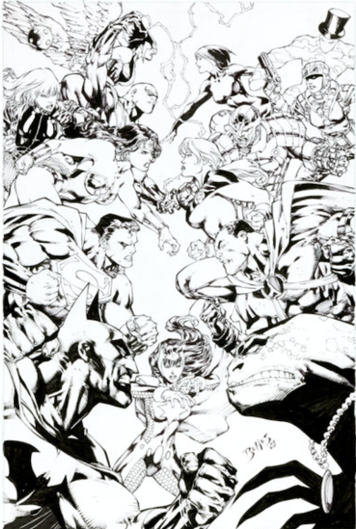 Justice League of America #28 Cover Art by Ed Benes sold for $1,550. Click here to get your original art appraised.