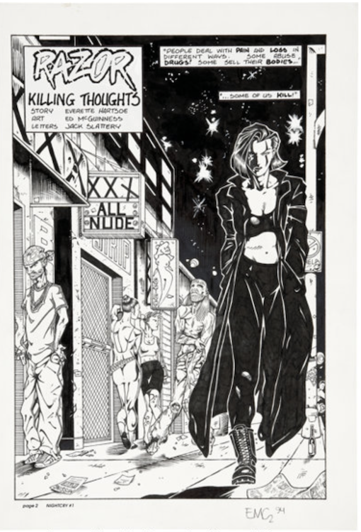 Nightcry #1 Page 10 by Ed McGuinness sold for $190. Click here to get your original art appraised.