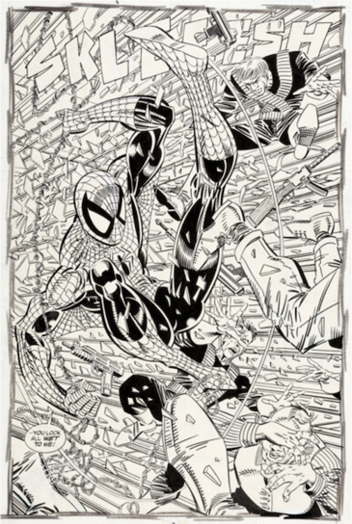 The Amazing Spider-Man #330 Splash Page 6 by Erik Larsen sold for $50,400. Click here to get your original art appraised.