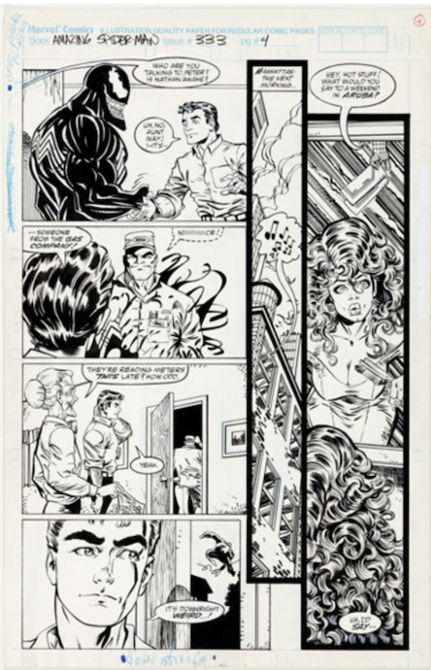 The Amazing Spider-Man #333 Page 4 by Erik Larsen sold for $4,060. Click here to get your original art appraised.