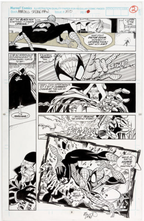 The Amazing Spider-Man #350 Page 2 by Erik Larsen sold for $6,600. Click here to get your original art appraised.