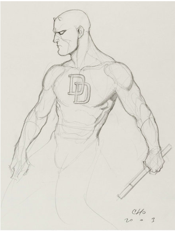 Daredevil Sketch by Frank Cho sold for $260. Click here to get your original art appraised.